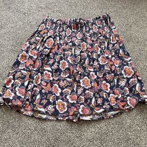 LOFT Outlet Floral Skirt Women’s Size S Elastic Waist Boho Lightweight